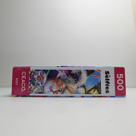 Ceaco 500 Piece Jigsaw Puzzle Selfies Cats Christmas Party - Picture 6 of 8